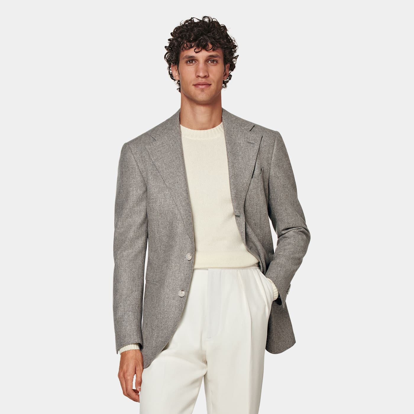 Suitsupply Taupe Roma Blazer In Gray