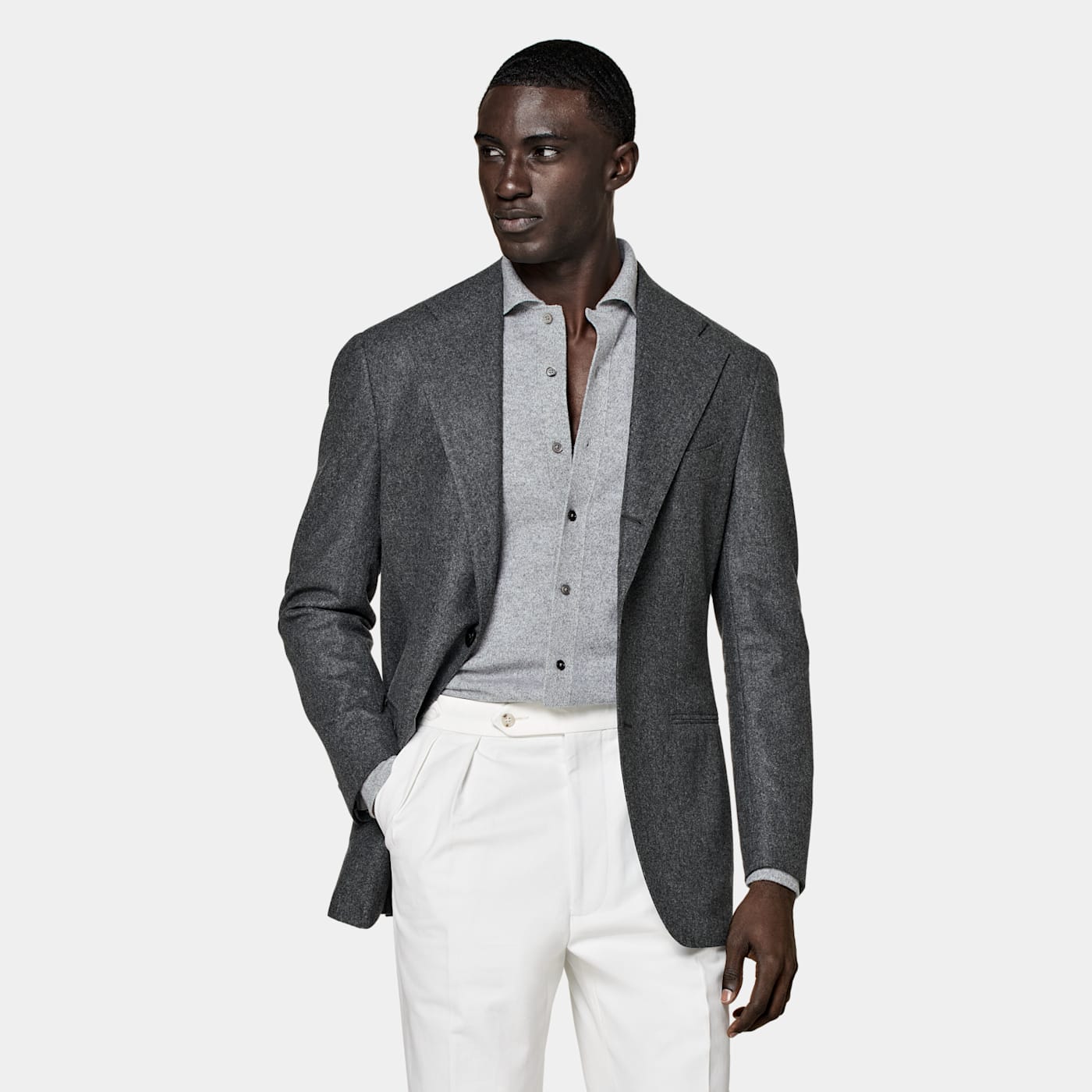 Suitsupply Mid Grey Roma Blazer In Gray