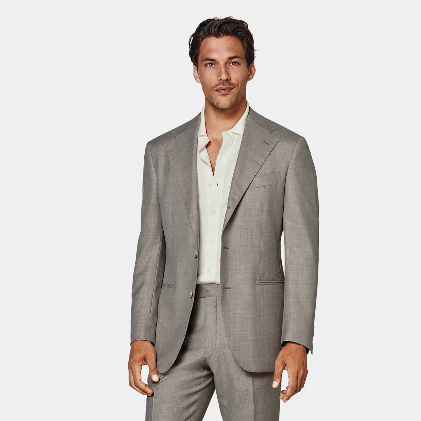 Suitsupply Taupe Roma Blazer In Gray