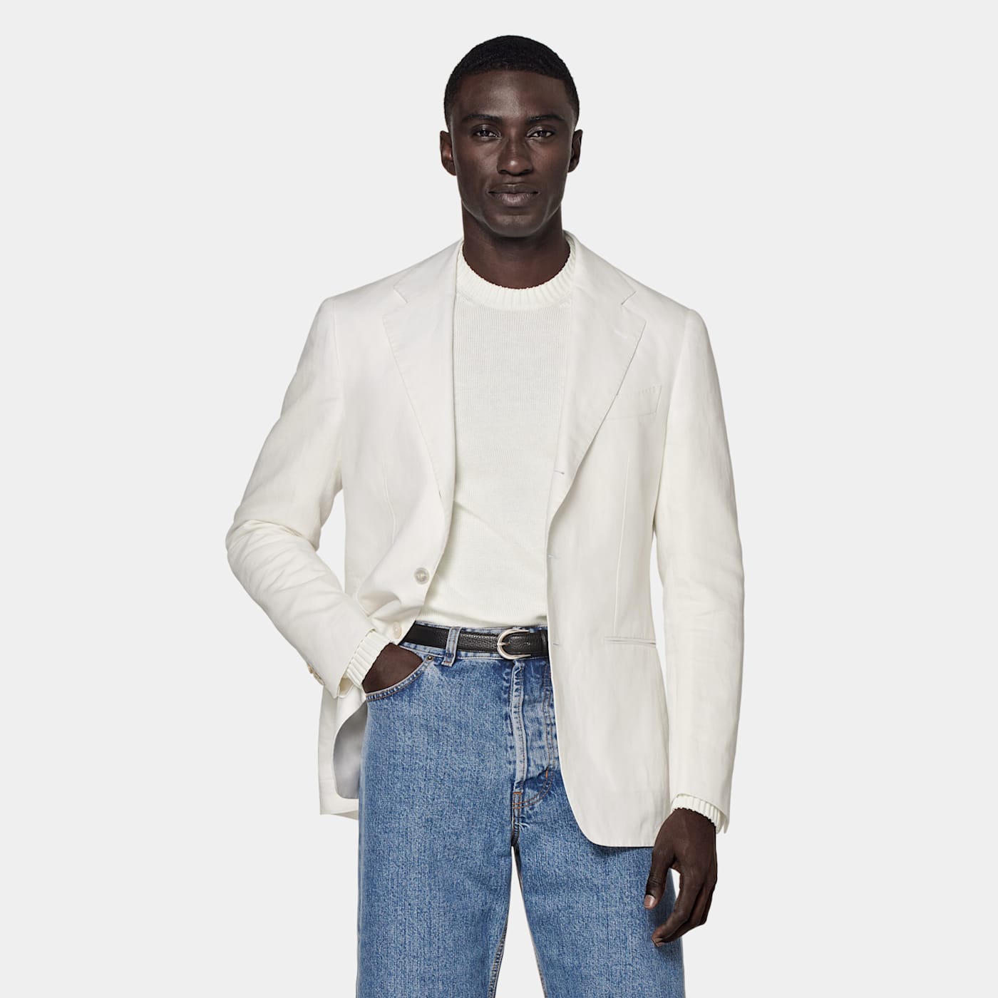 Suitsupply Off-white Tailored Fit Havana Suit Jacket