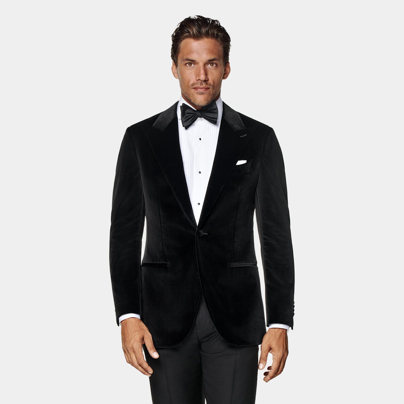 Suitsupply Black Tailored Fit Havana Dinner Jacket