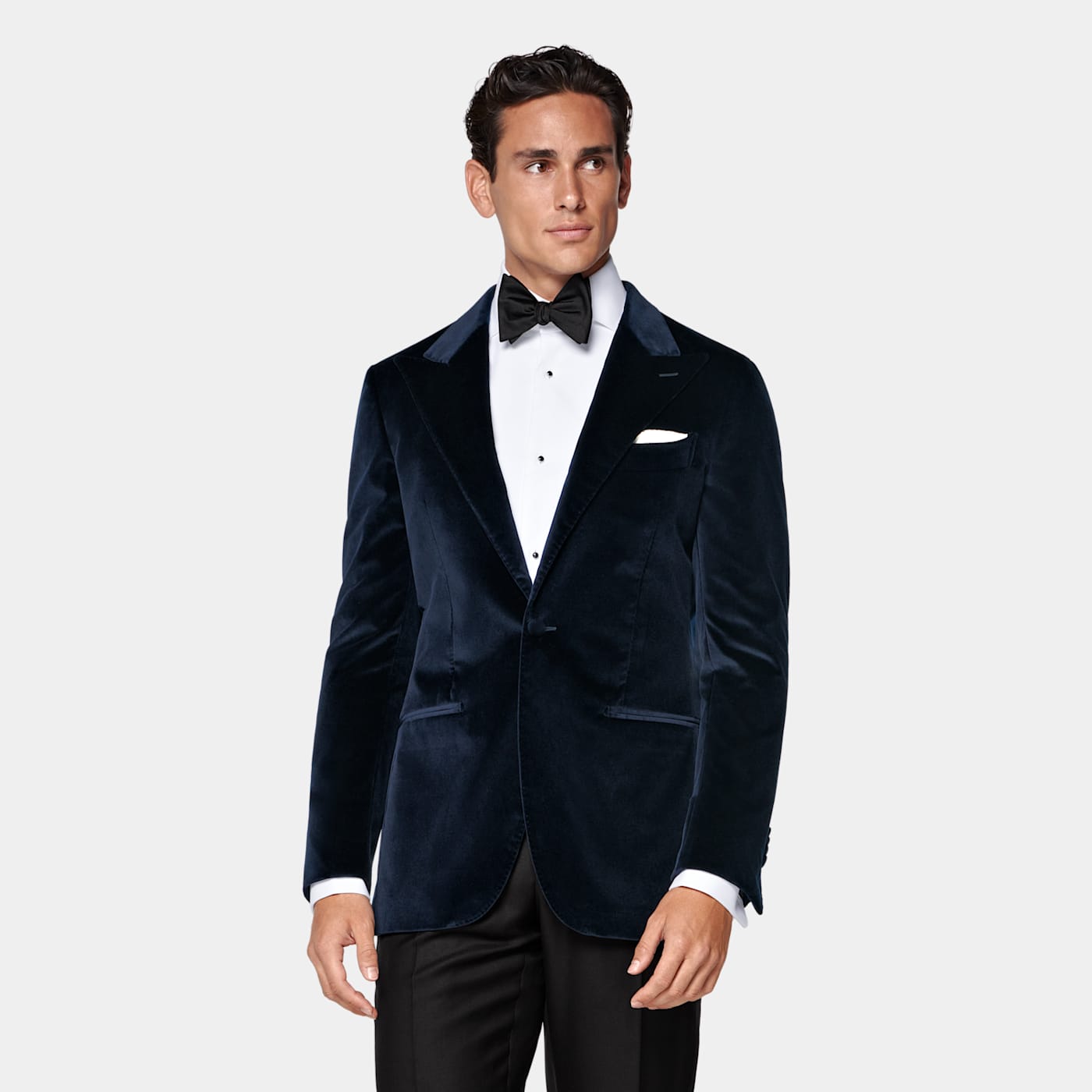 Suitsupply Navy Tailored Fit Havana Dinner Jacket In Black