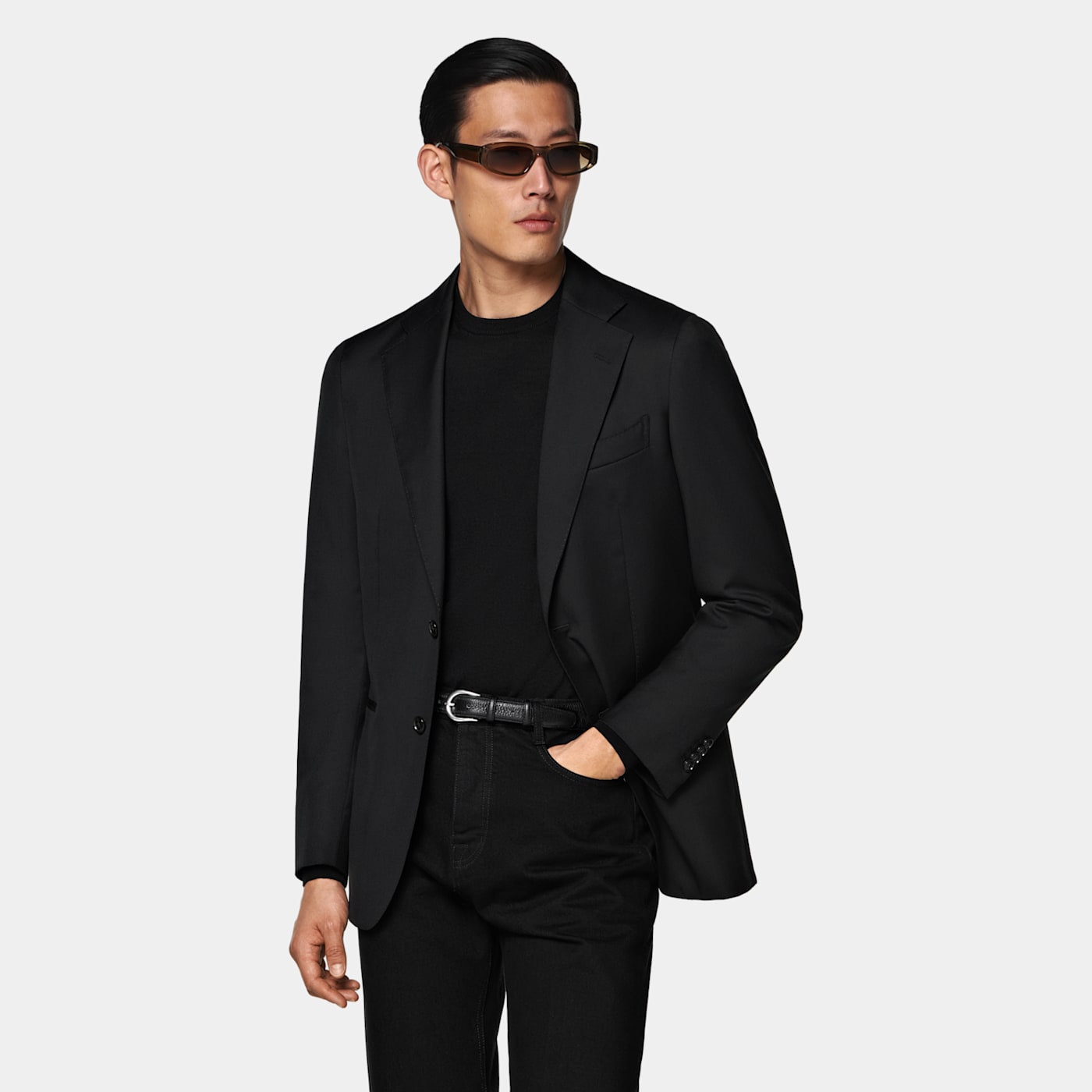 Suitsupply Black Perennial Tailored Fit Havana Suit Jacket