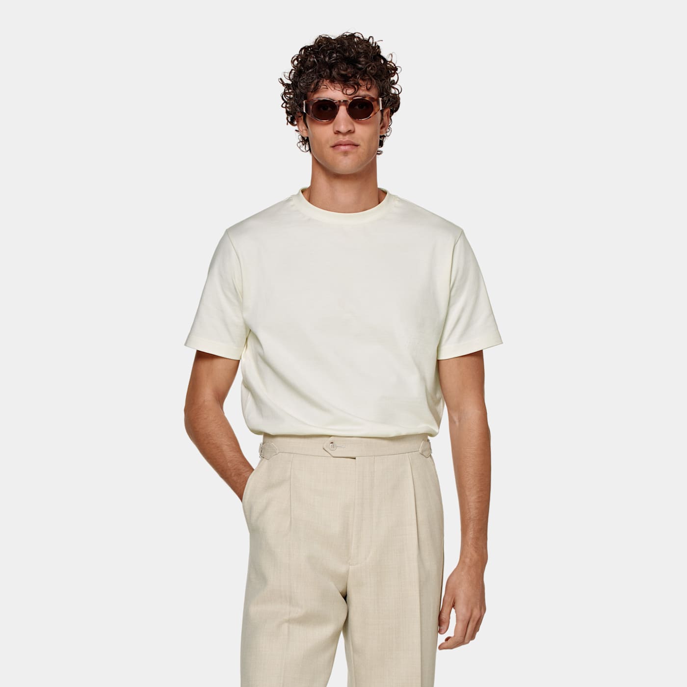 Suitsupply Off-white Crewneck T-shirt