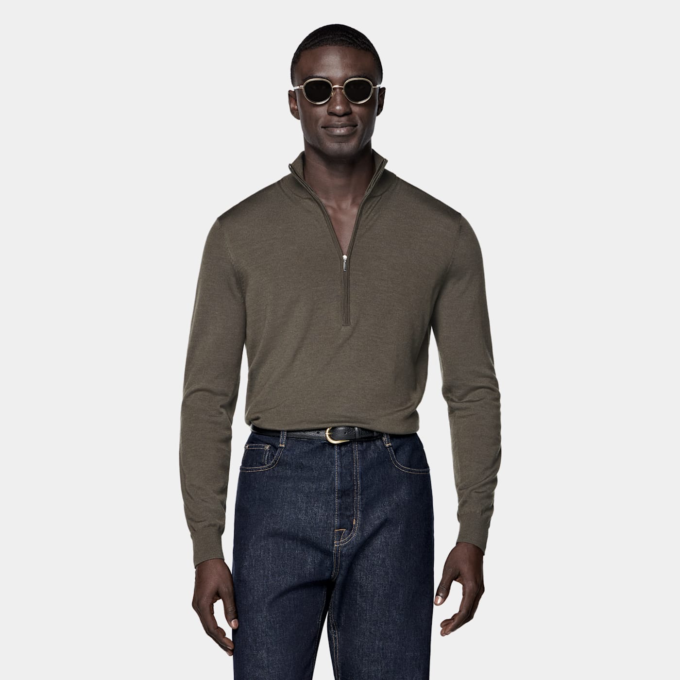 Suitsupply Green Half Zip