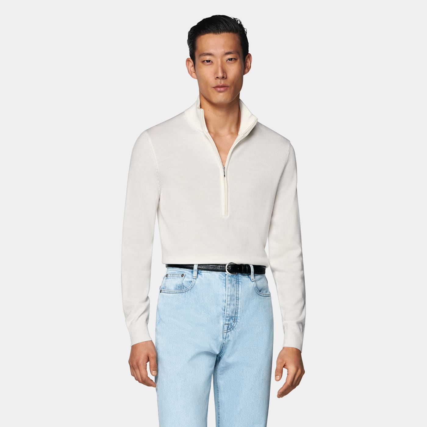 Suitsupply Off-white Half Zip