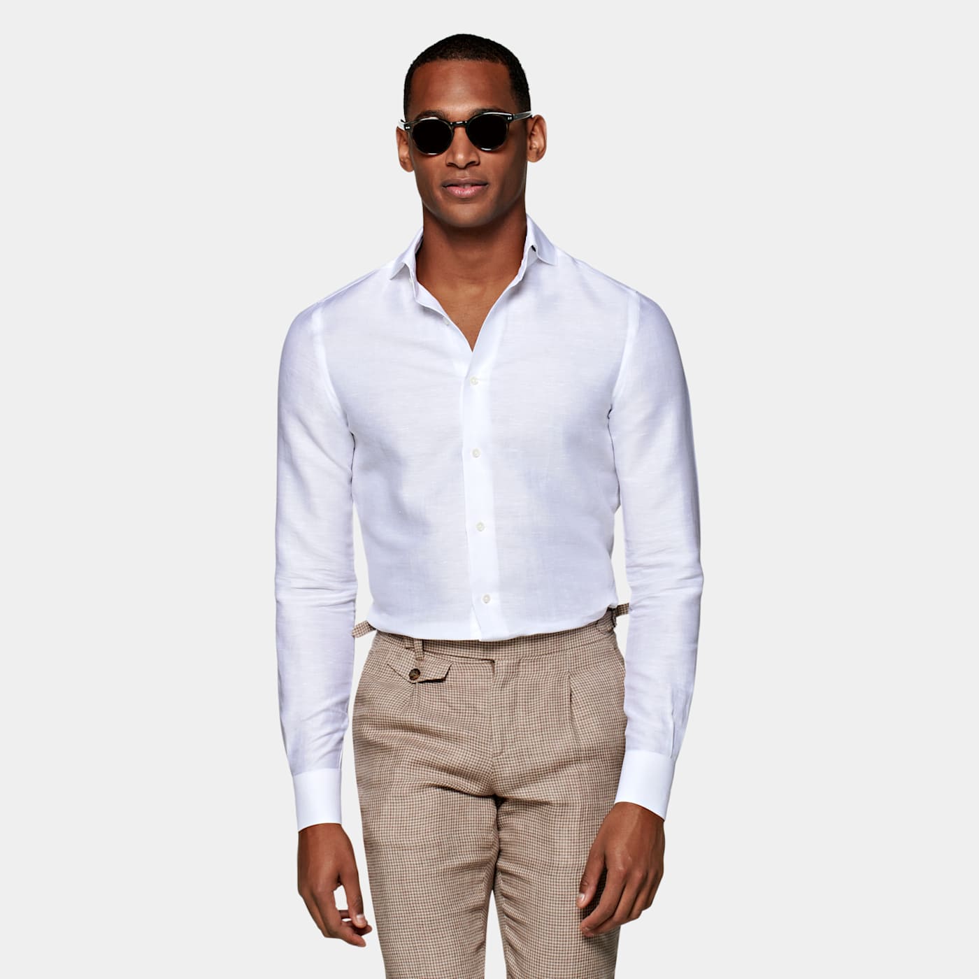 Suitsupply White Twill Extra Slim Fit Shirt