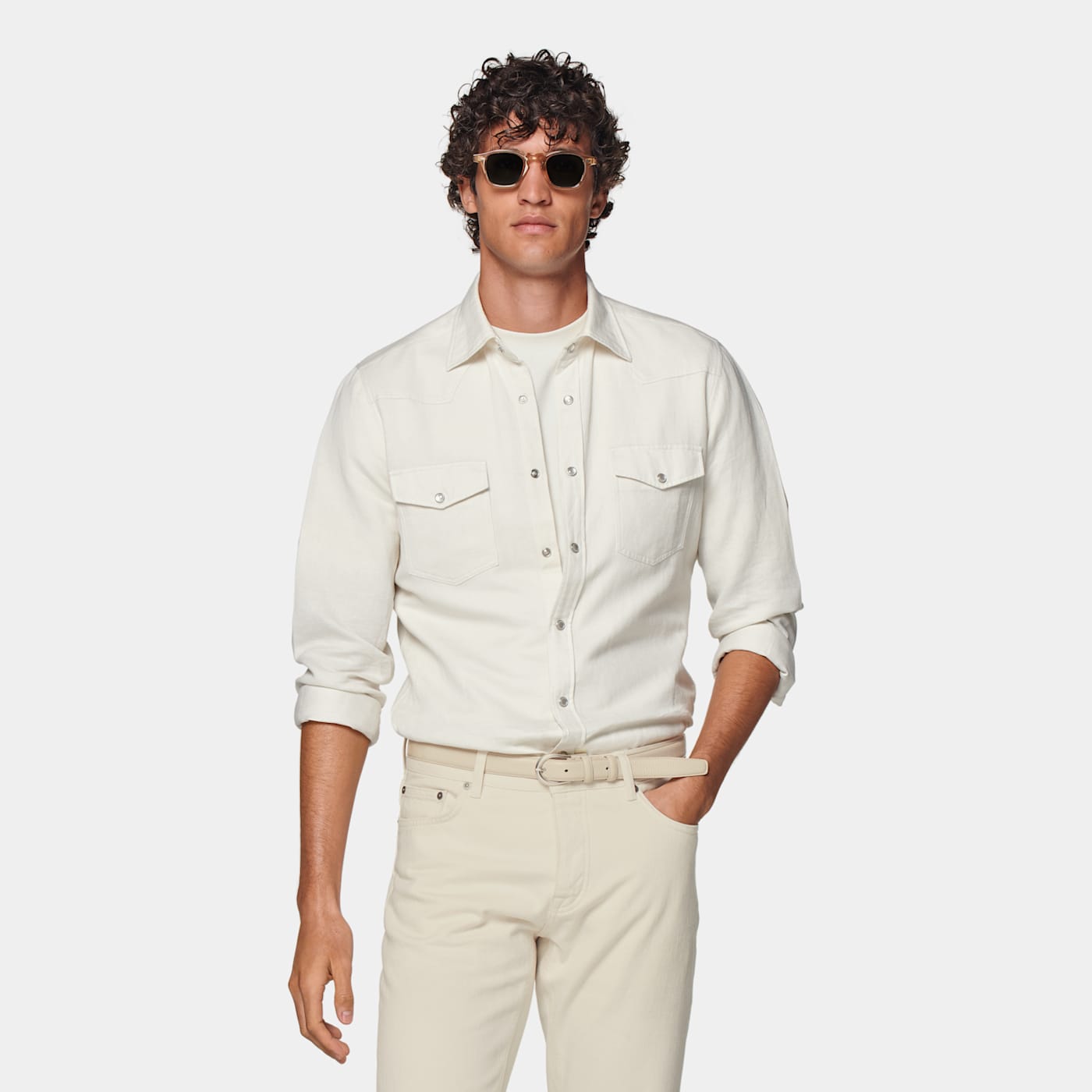 Suitsupply Off-white Western Shirt