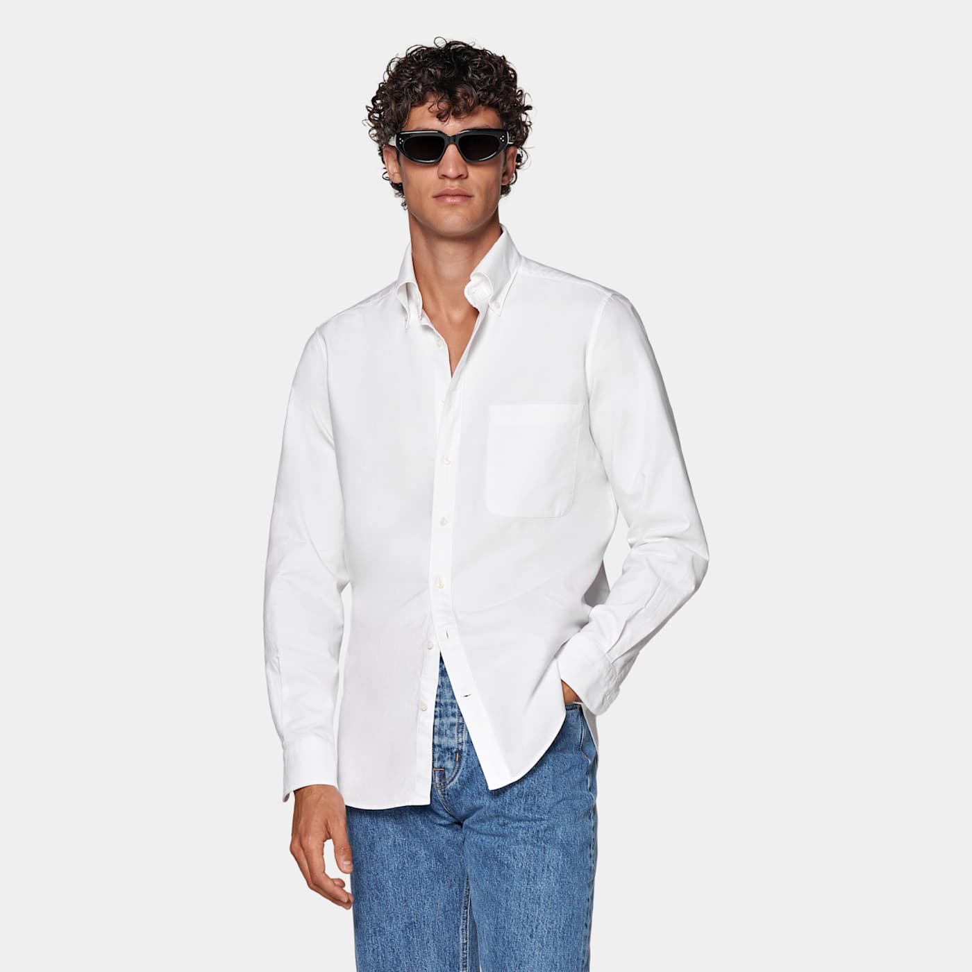 Suitsupply White Oxford Slim Fit Shirt