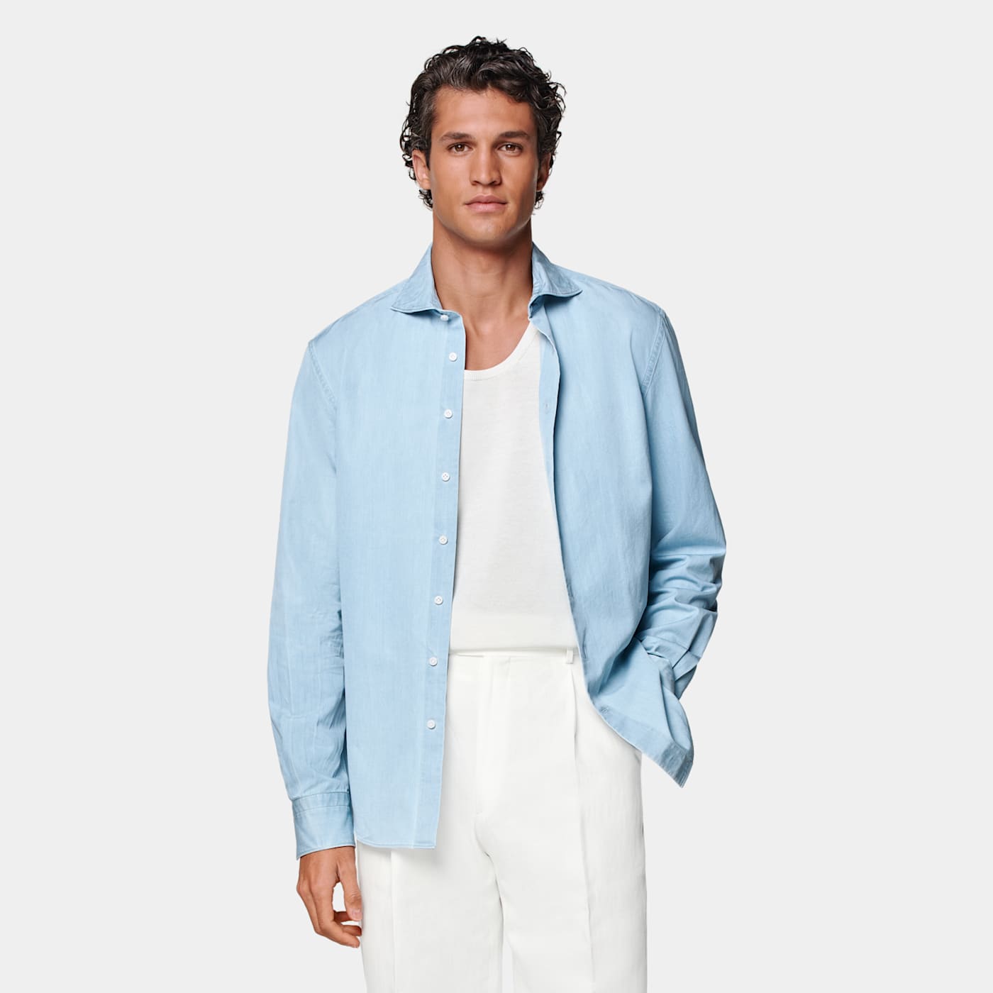 Suitsupply Chemise Coupe Tailored Bleu Clair