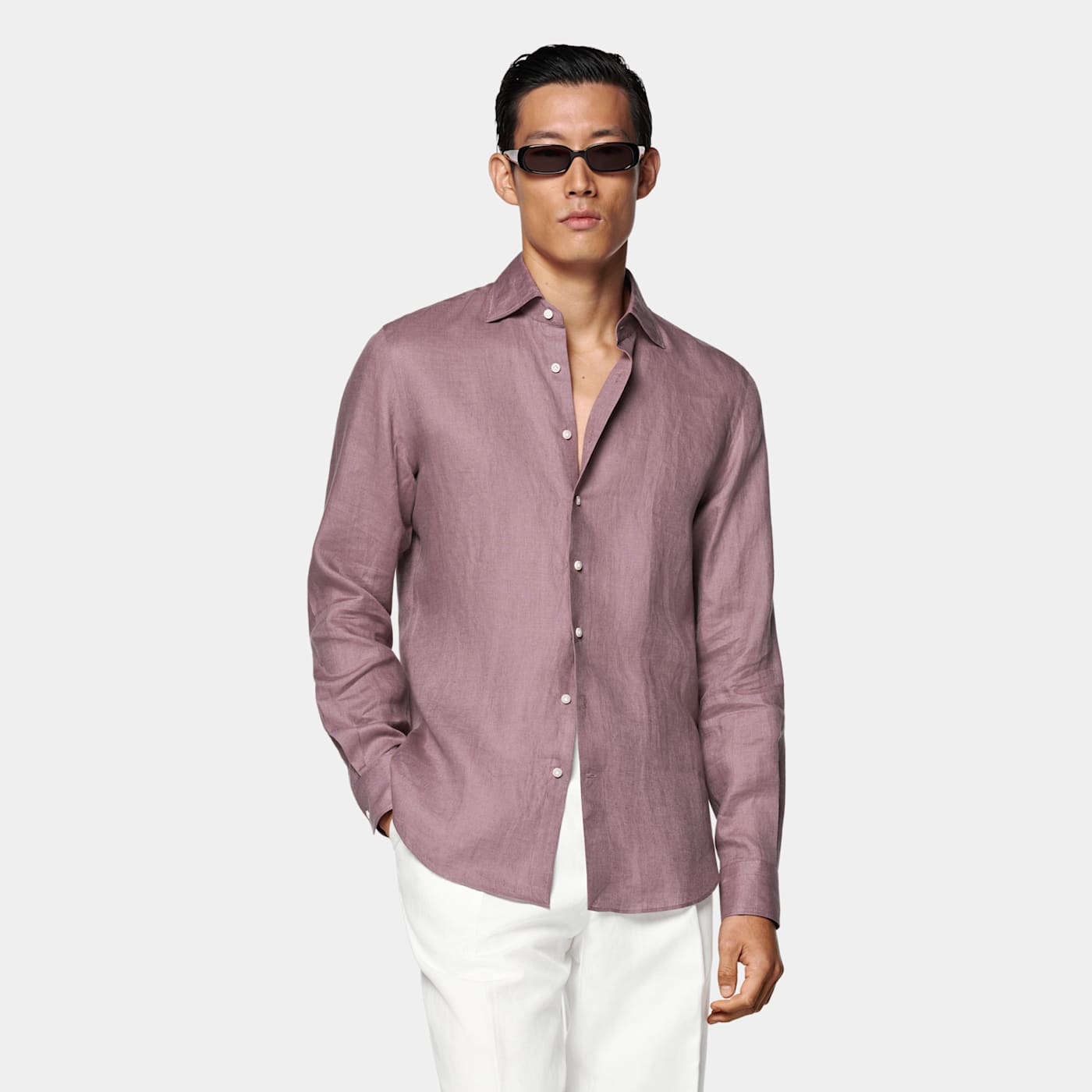 Suitsupply Purple Tailored Fit Shirt