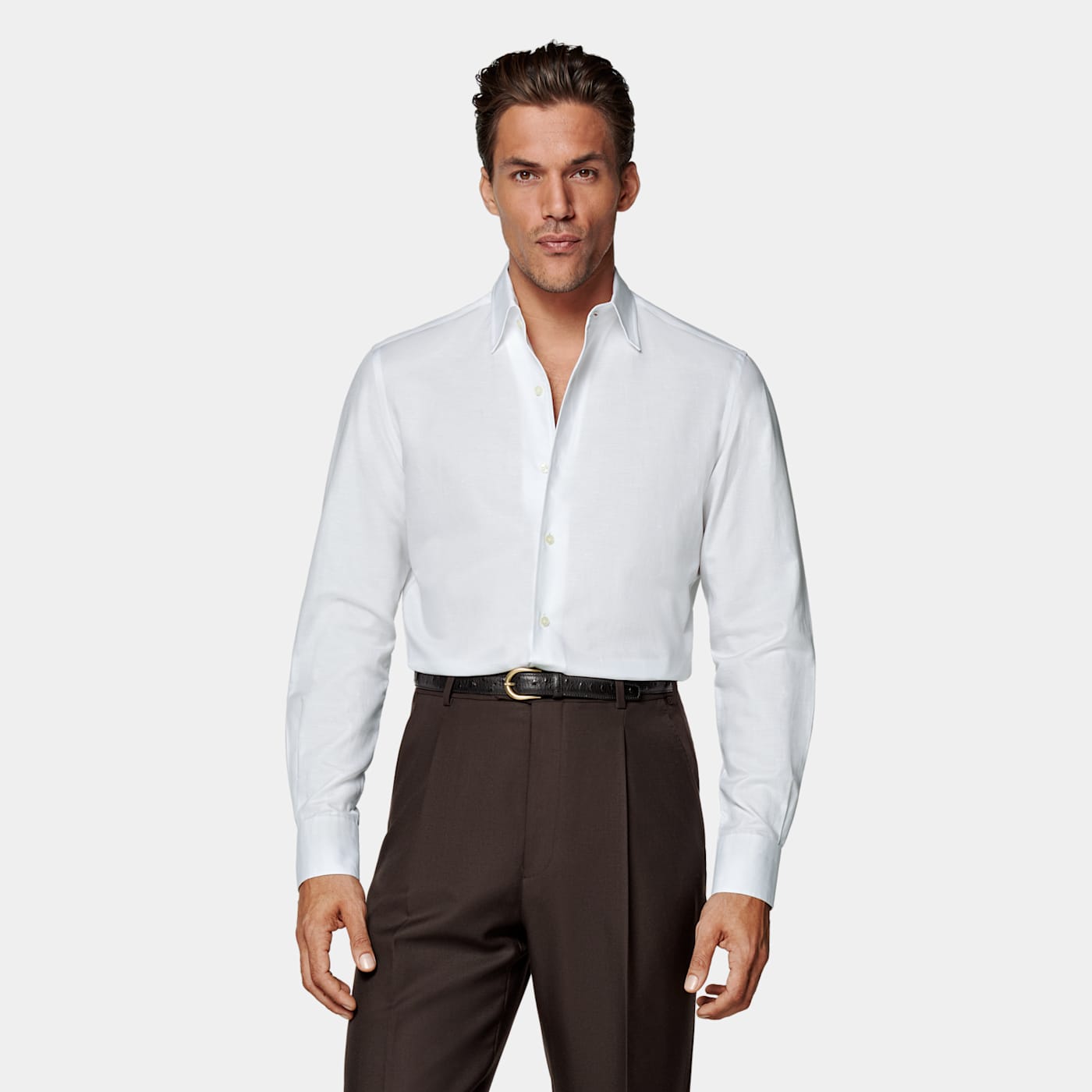 Suitsupply White Classic Collar Shirt