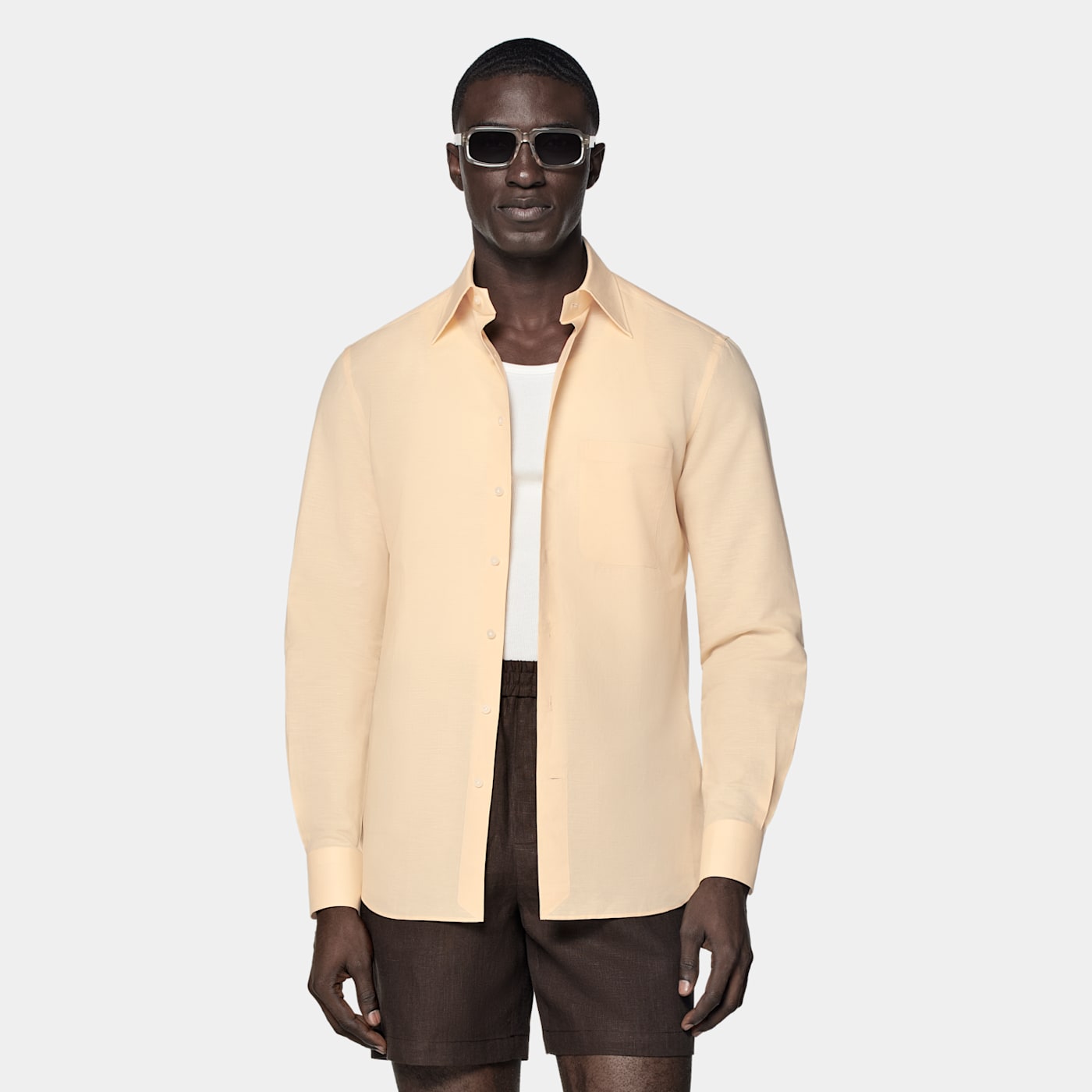 Suitsupply Chemise Coupe Tailored Jaune Clair