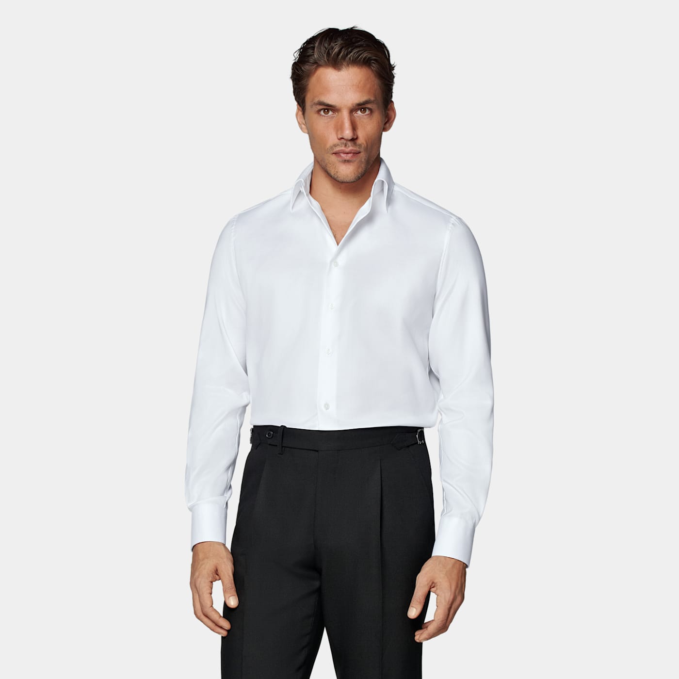 Shop Suitsupply White Royal Oxford Slim Fit Shirt