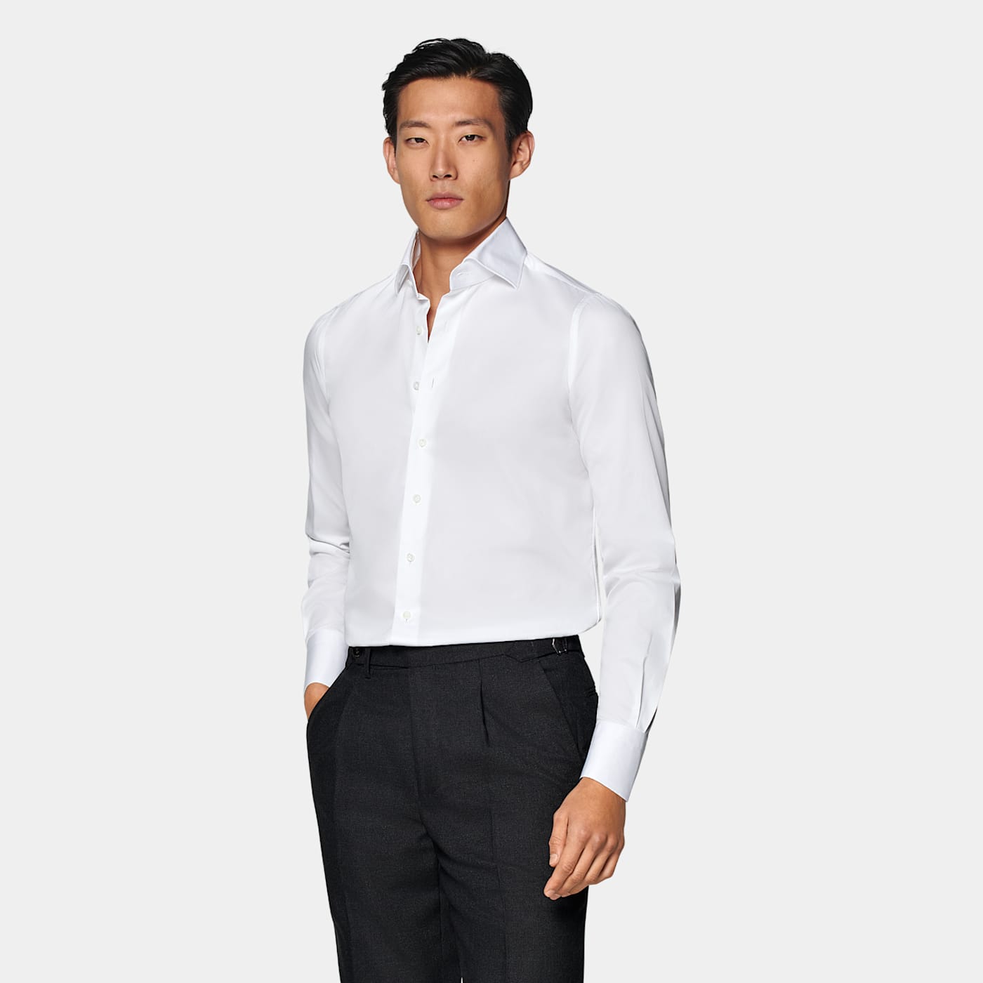 Shop Suitsupply White Twill Slim Fit Shirt