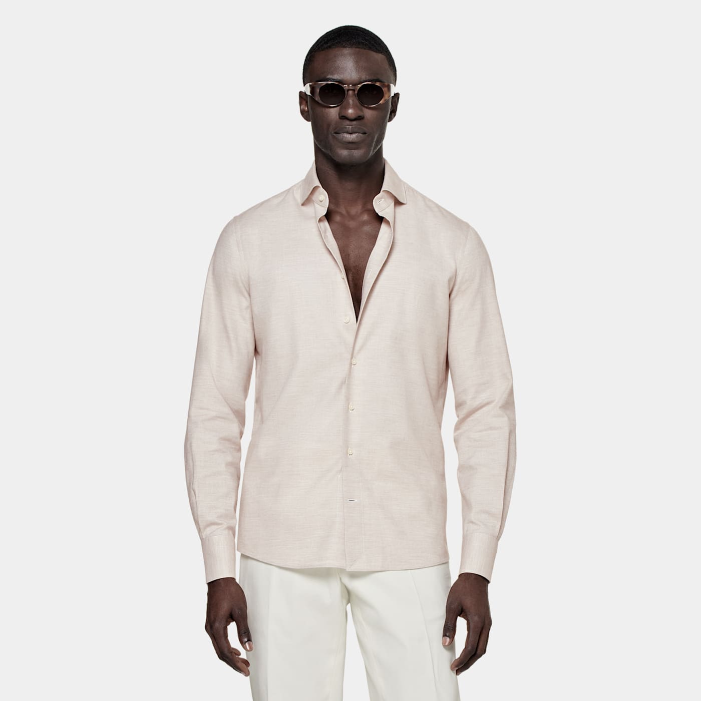 Suitsupply Sand Slim Fit Shirt In Neutral