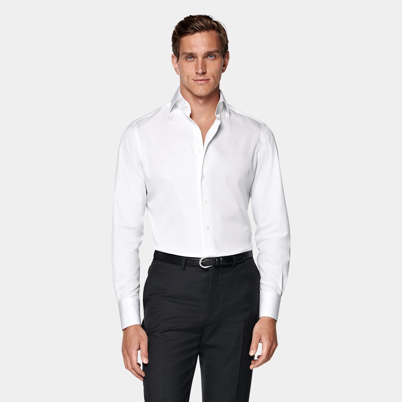 Suitsupply White Widespread Collar Shirt
