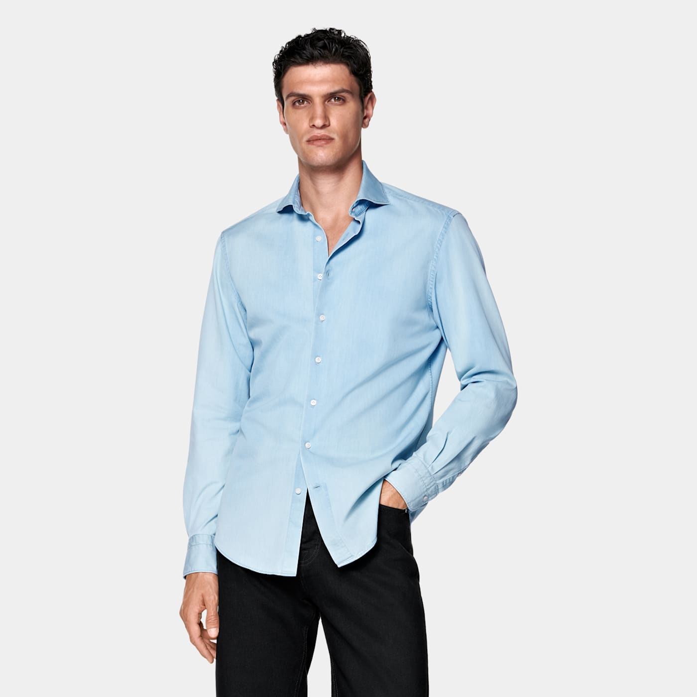 Suitsupply Light Blue Tailored Fit Shirt