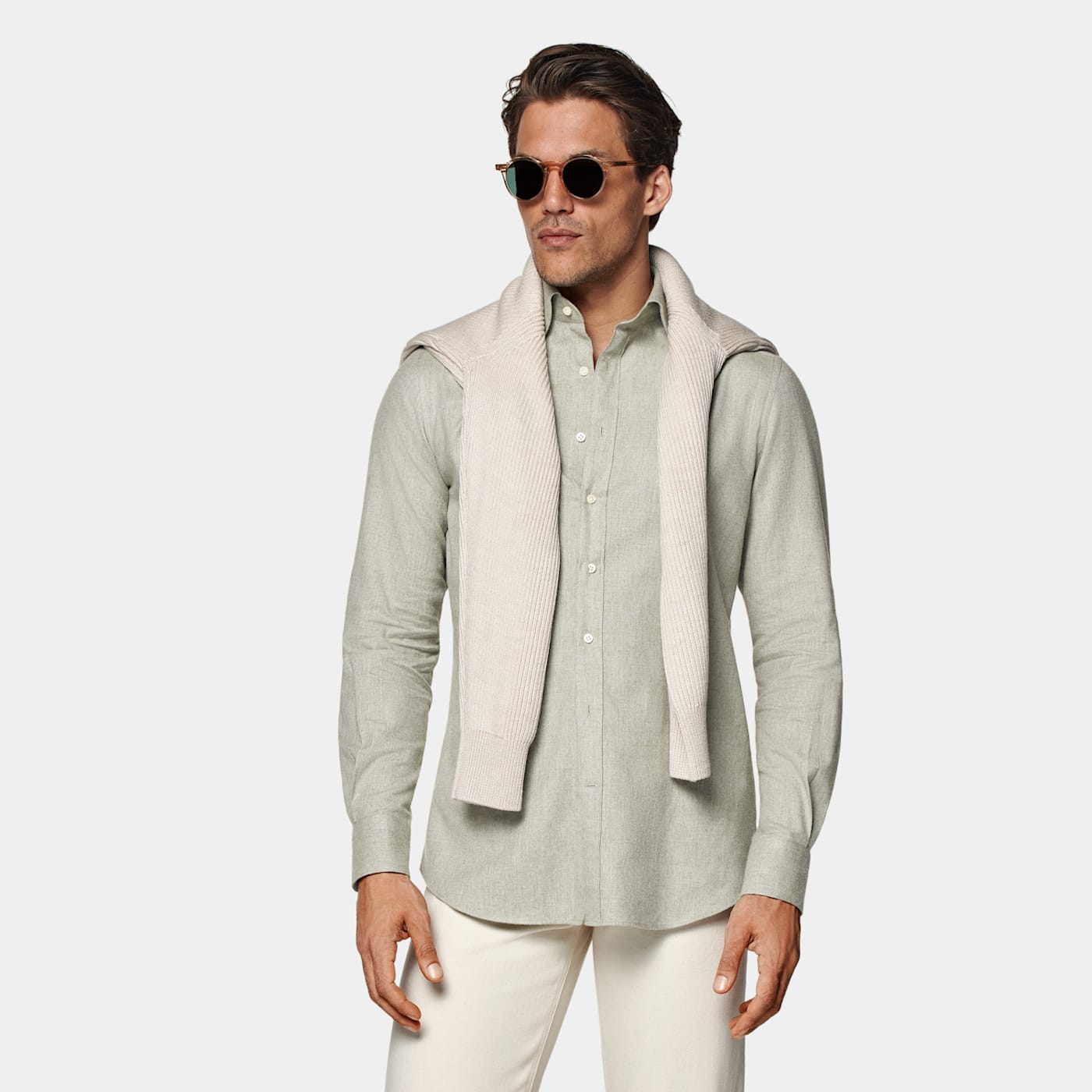 Suitsupply Light Green Tailored Fit Shirt