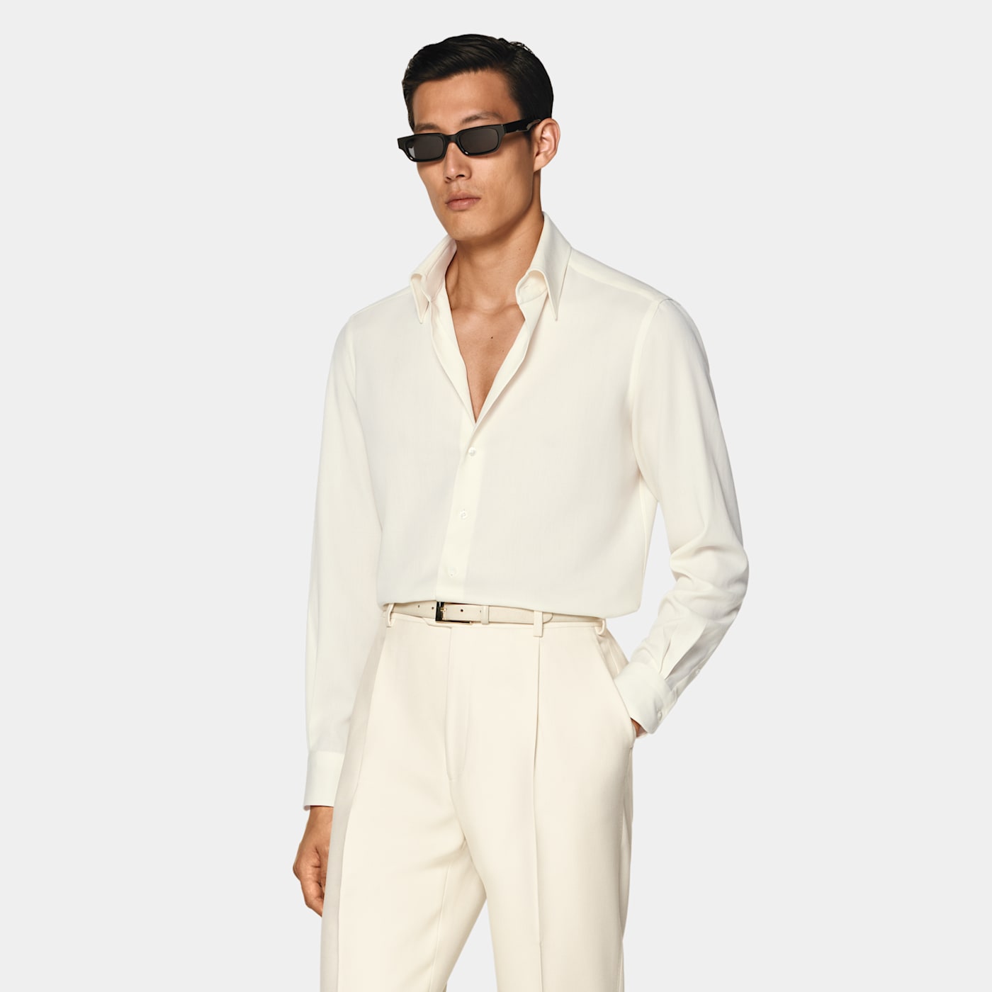 Suitsupply Off-white Wool Shirt