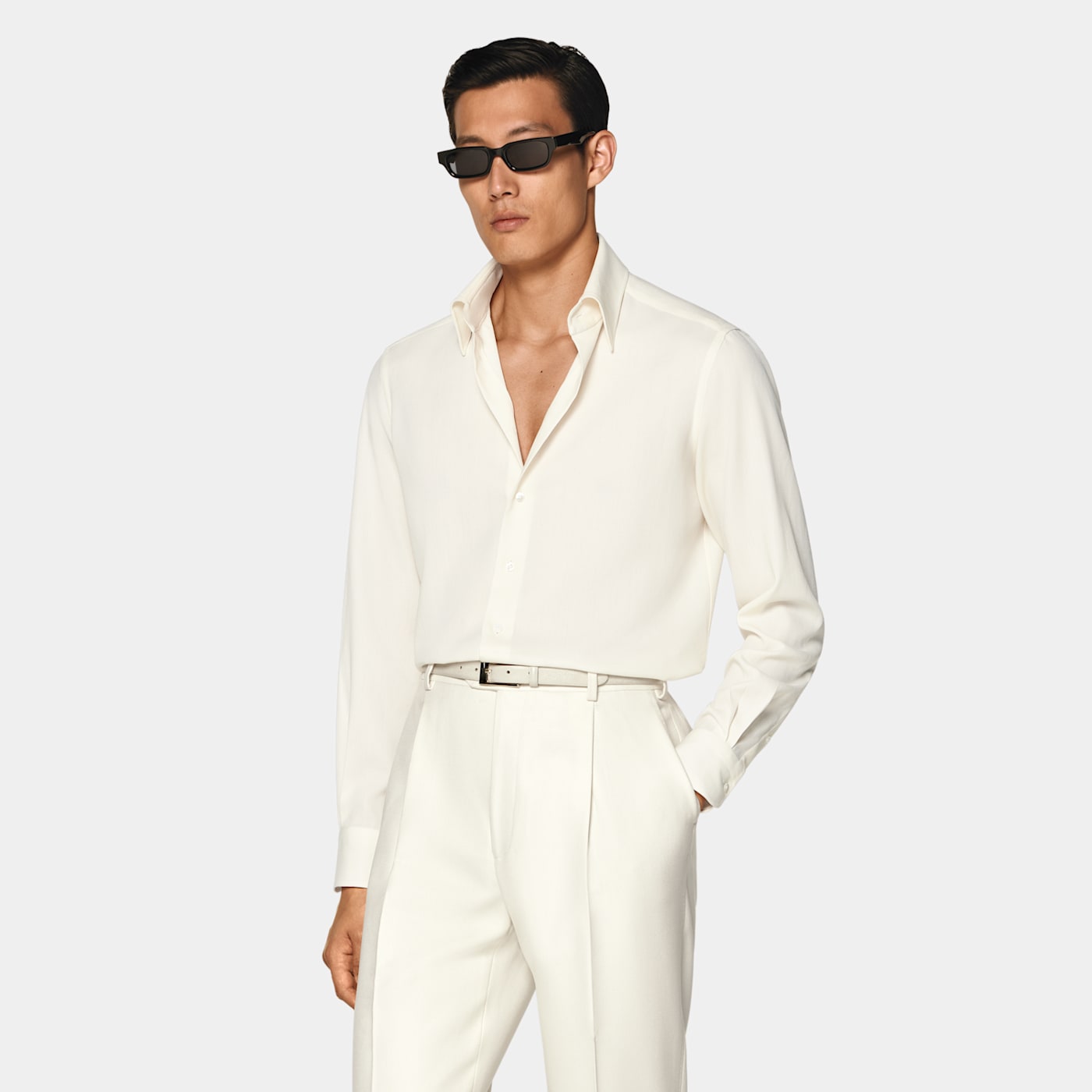 Suitsupply Off-white Wool Shirt