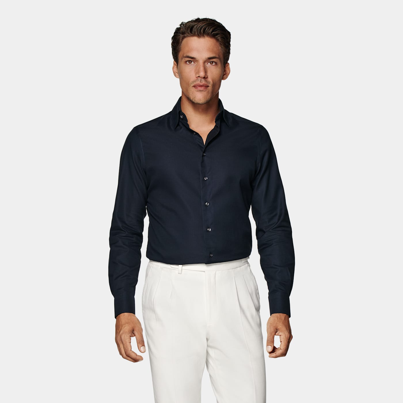 Suitsupply Navy Royal Oxford Slim Fit Shirt In Blue