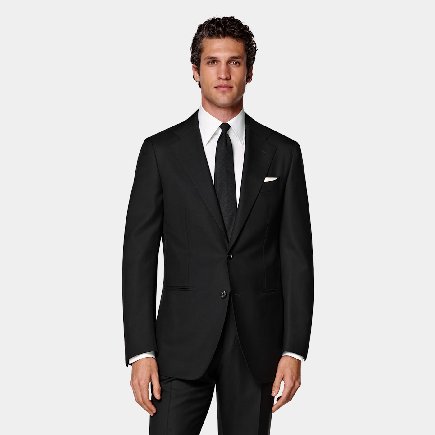 Suitsupply Black Tailored Fit Havana Suit