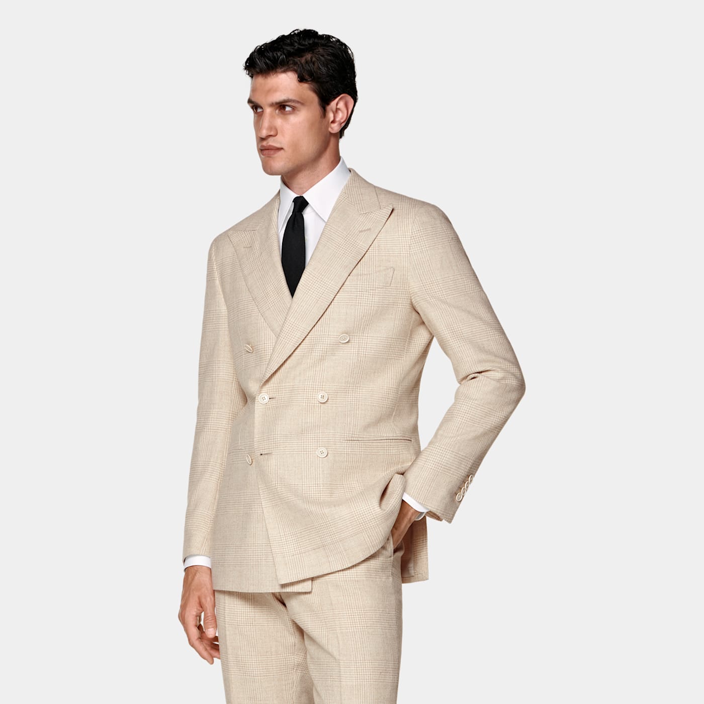 Suitsupply Sand Checked Tailored Fit Havana Suit