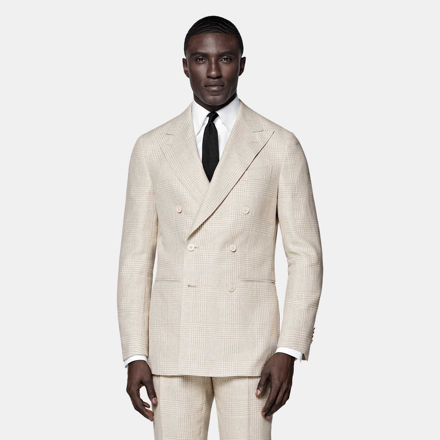Suitsupply Sand Checked Tailored Fit Havana Suit In Sand