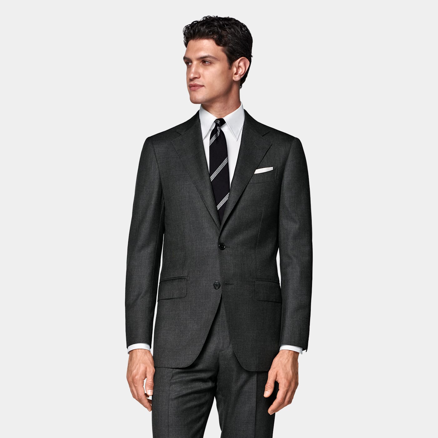 Suitsupply Dark Grey Tailored Fit Milano Suit
