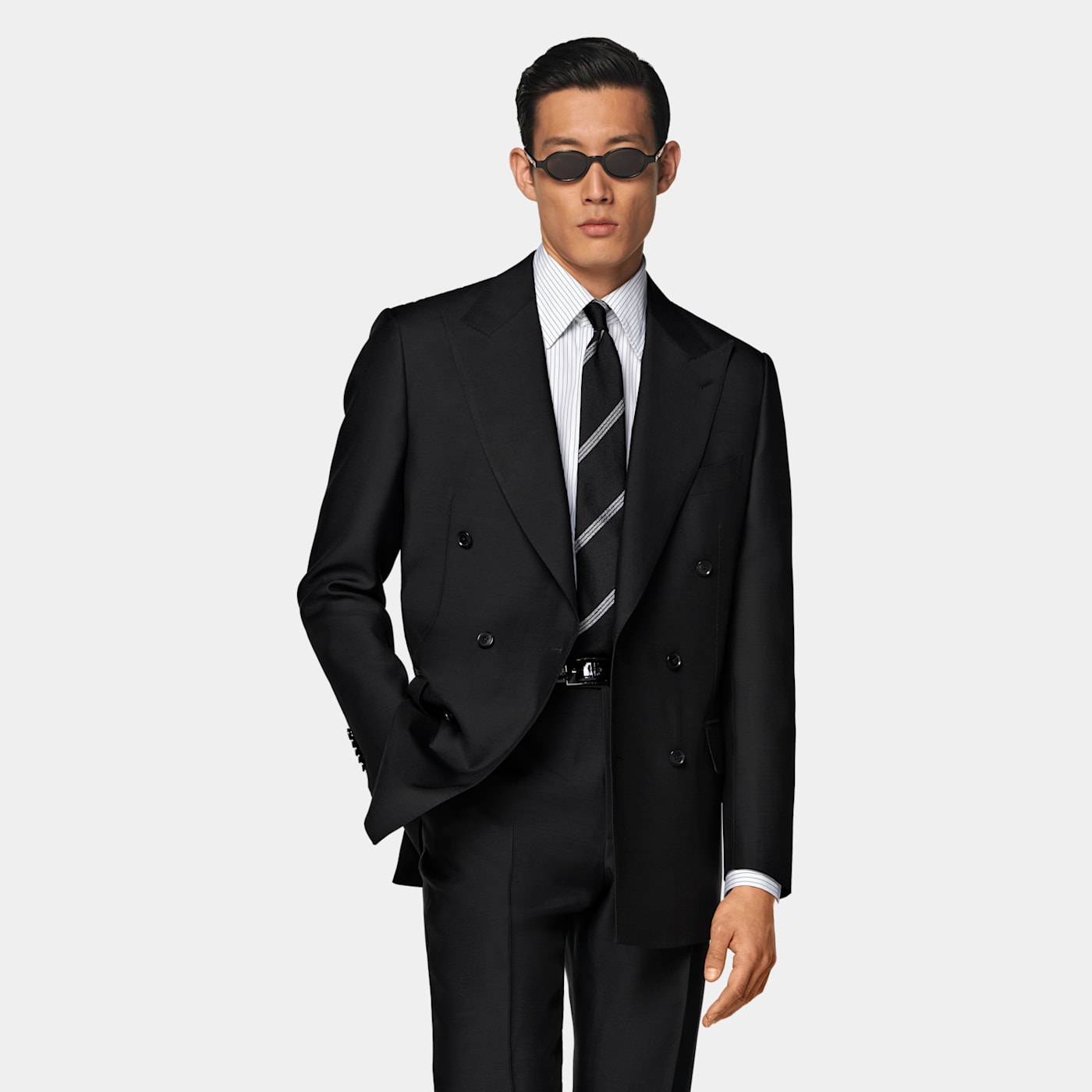 Suitsupply Black Tailored Fit Milano Suit In Black