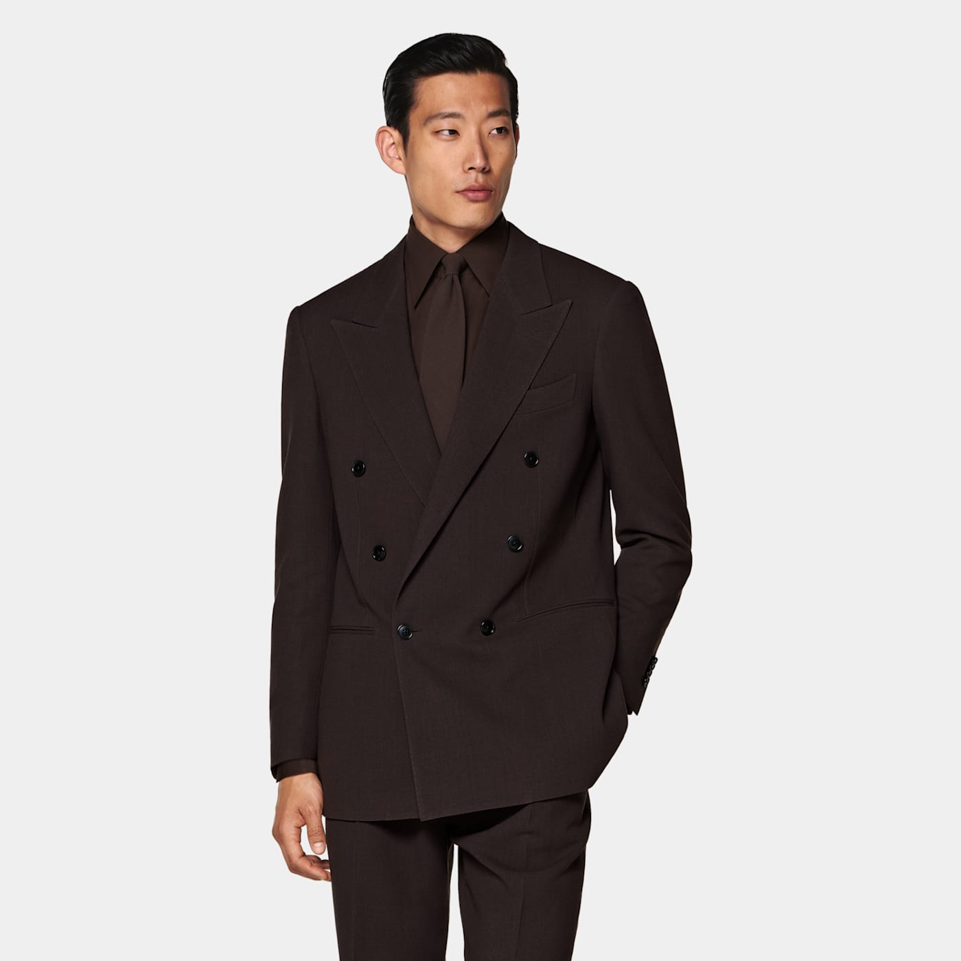 Suitsupply Dark Brown Relaxed Fit Roma Suit In Brown