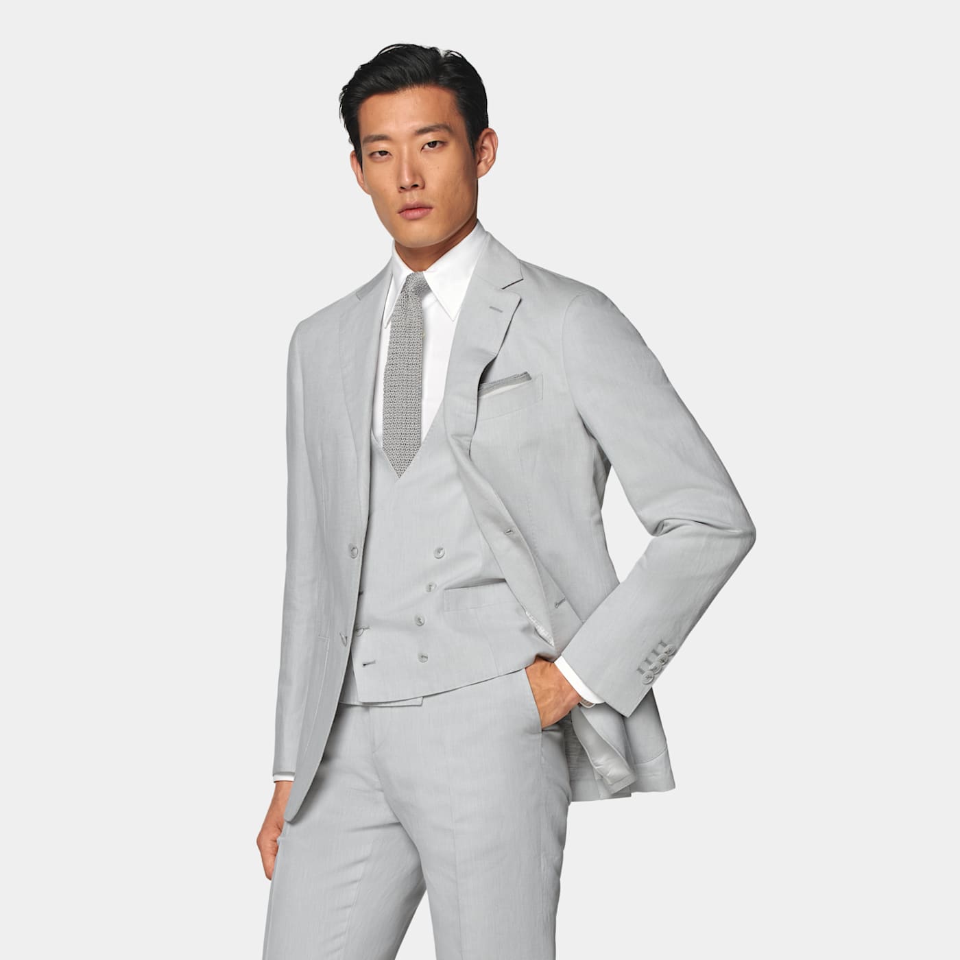 Suitsupply Light Grey Waistcoat In Gray