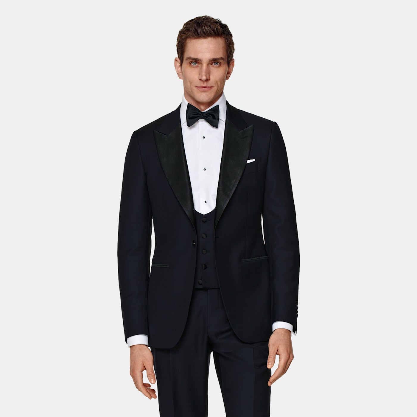 Shop Suitsupply Navy Tuxedo Waistcoat