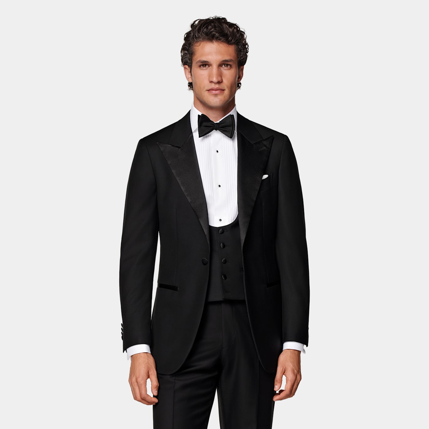 Suitsupply Black Tuxedo Waistcoat