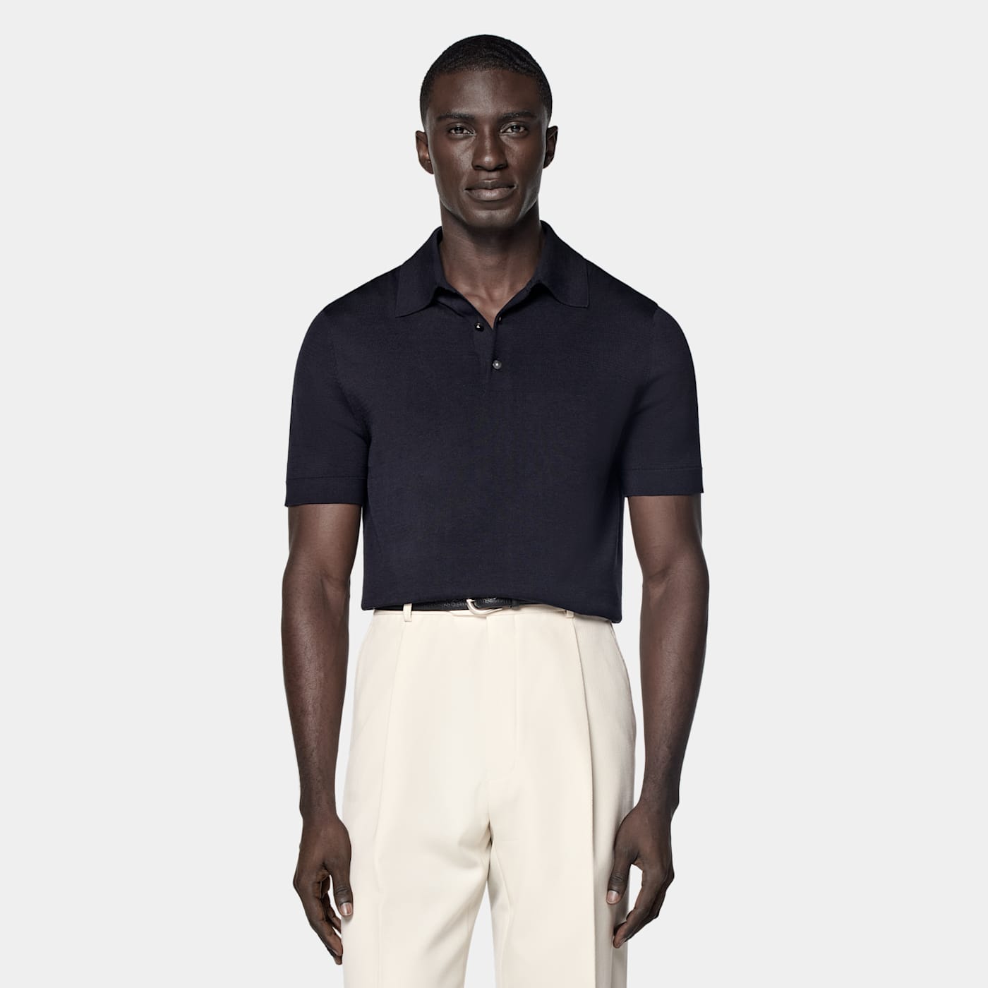 Suitsupply Polo Bleu Marine