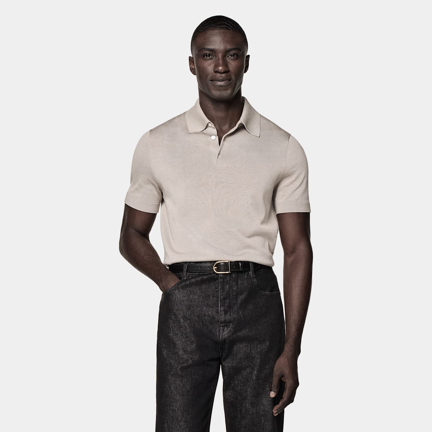 Suitsupply Polo Taupe Clair