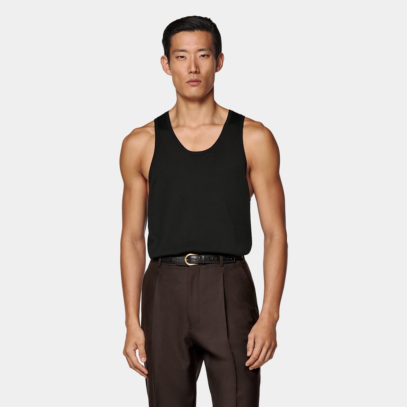 Suitsupply Débardeur En Maille Noir