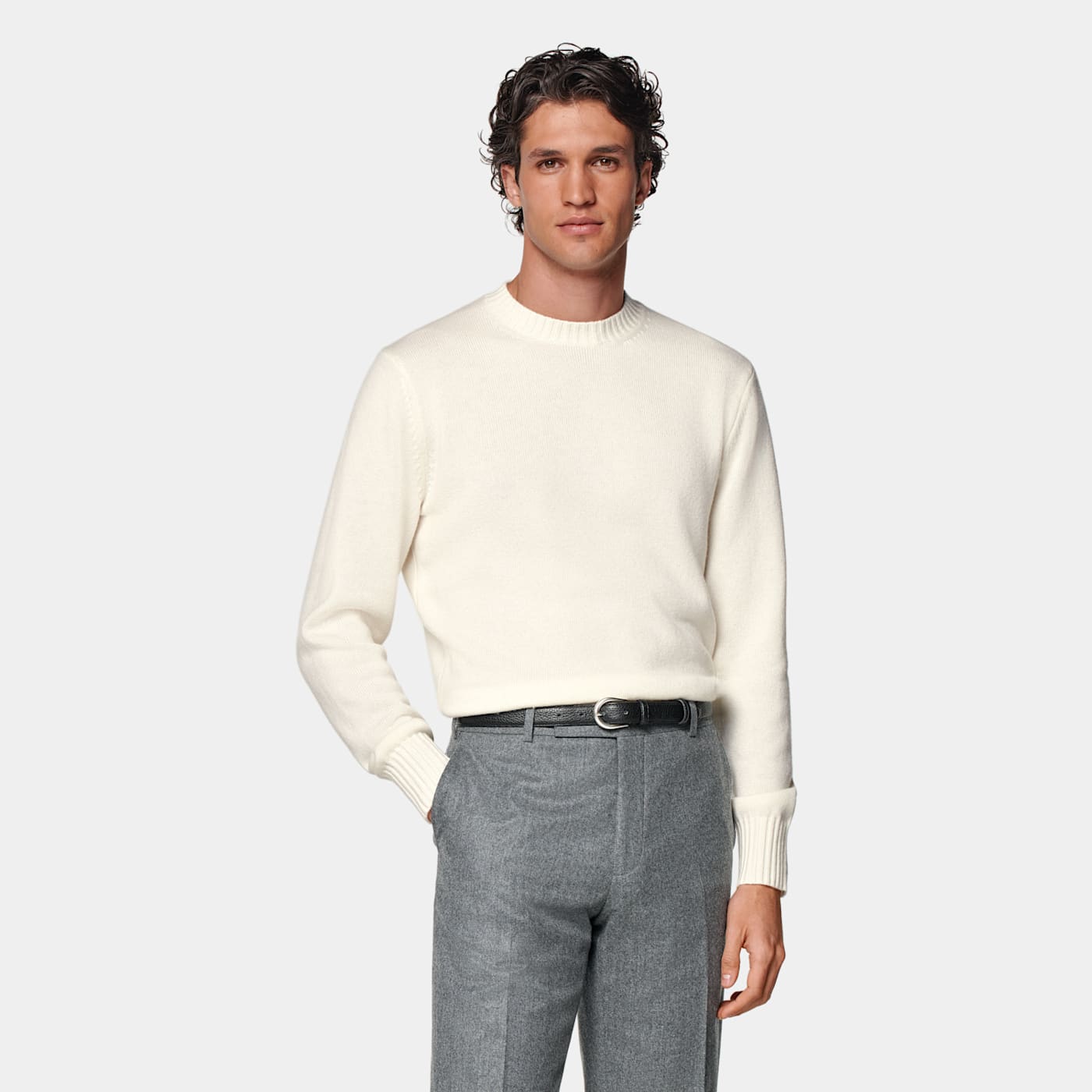 Suitsupply Off-white Crewneck In Neutral