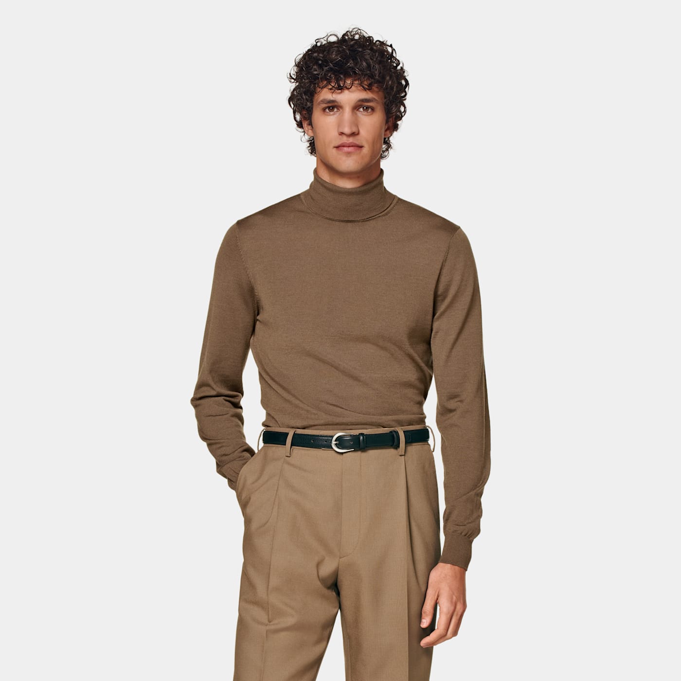 Suitsupply Mid Brown Turtleneck