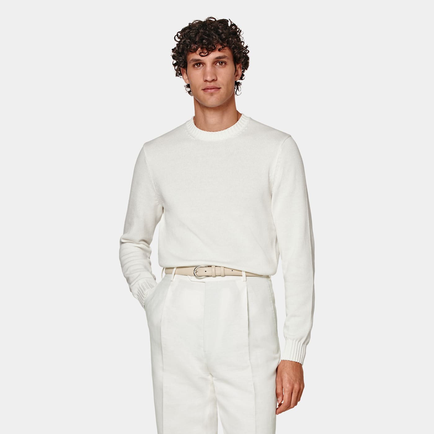 Suitsupply White Crewneck