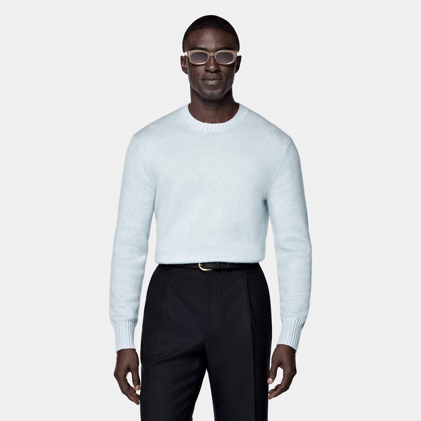 Suitsupply Light Blue Crewneck