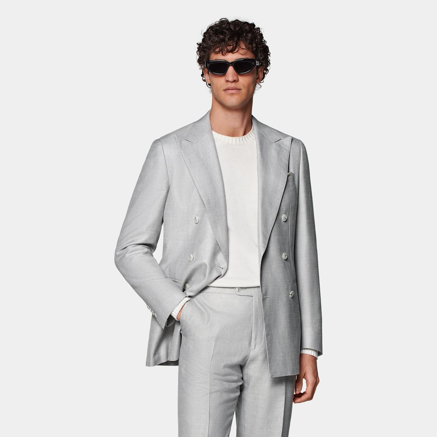Suitsupply Light Grey Havana Suit In Gray