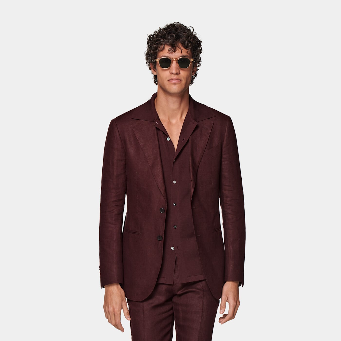 Suitsupply Burgundy Havana Suit