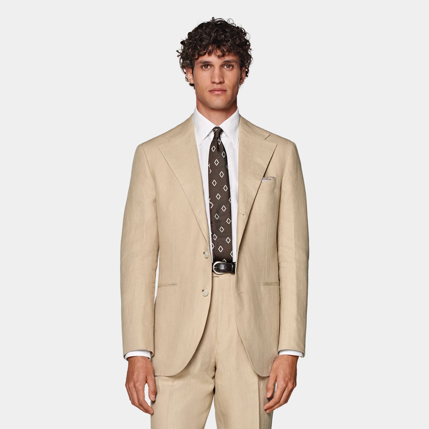 Suitsupply Sand Relaxed Fit Roma Suit In Multi