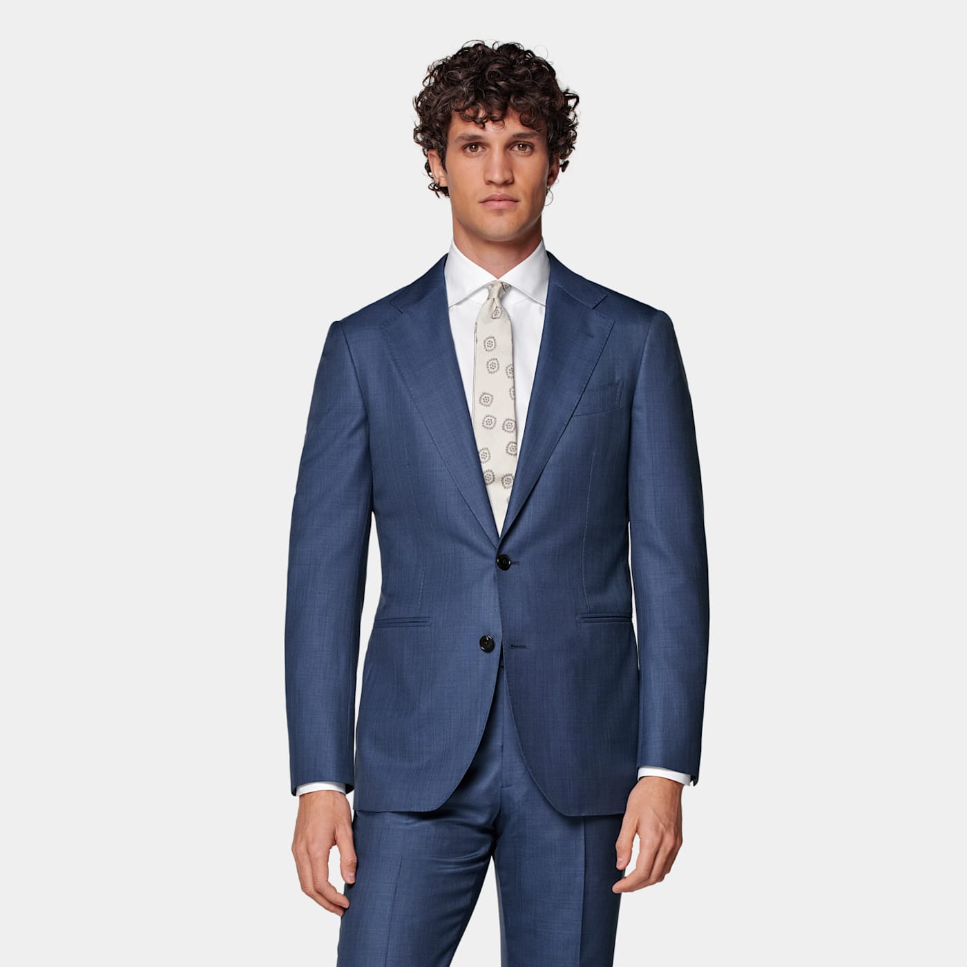 Suitsupply Mid Blue Tailored Fit Havana Suit
