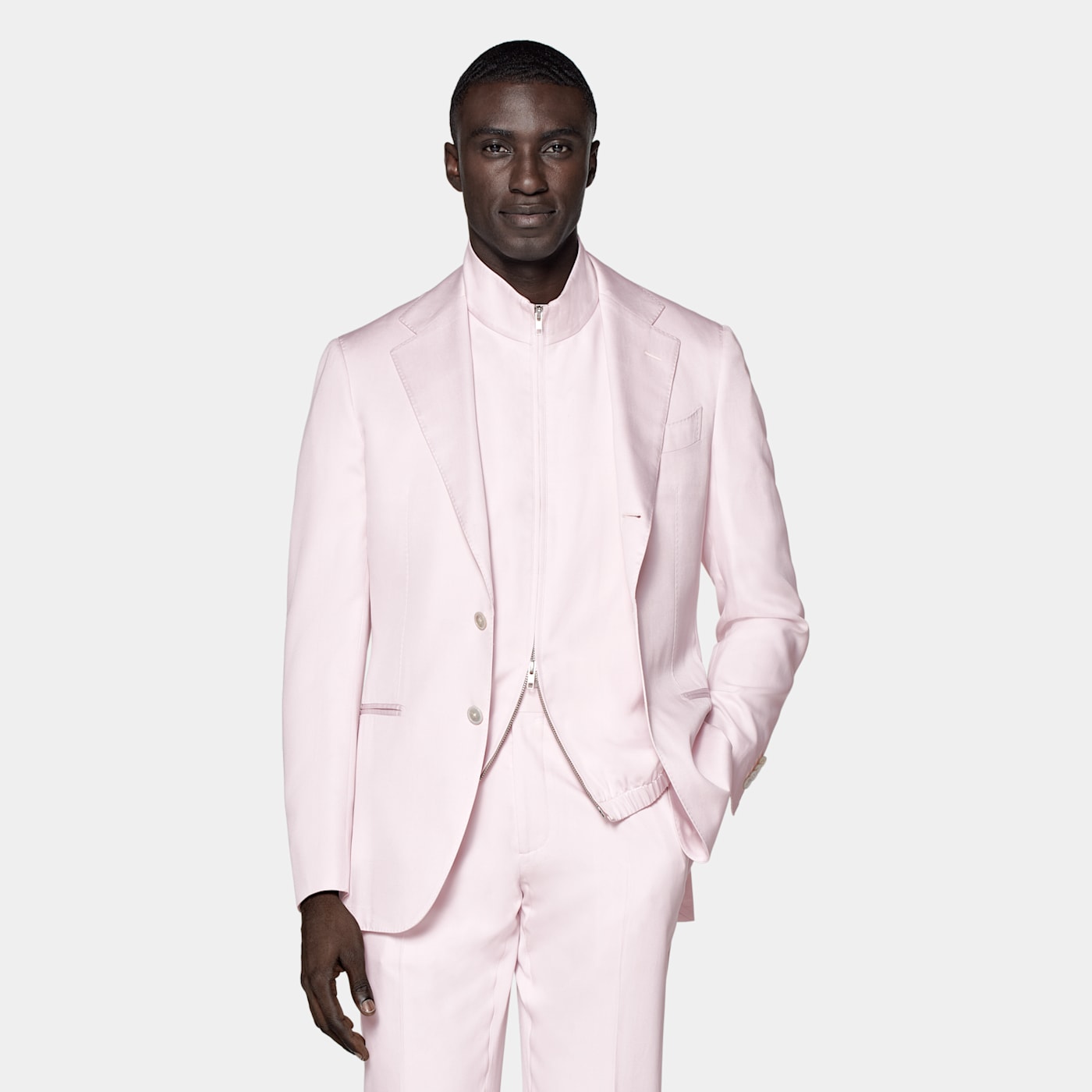 Shop Suitsupply Light Pink Tailored Fit Havana Suit