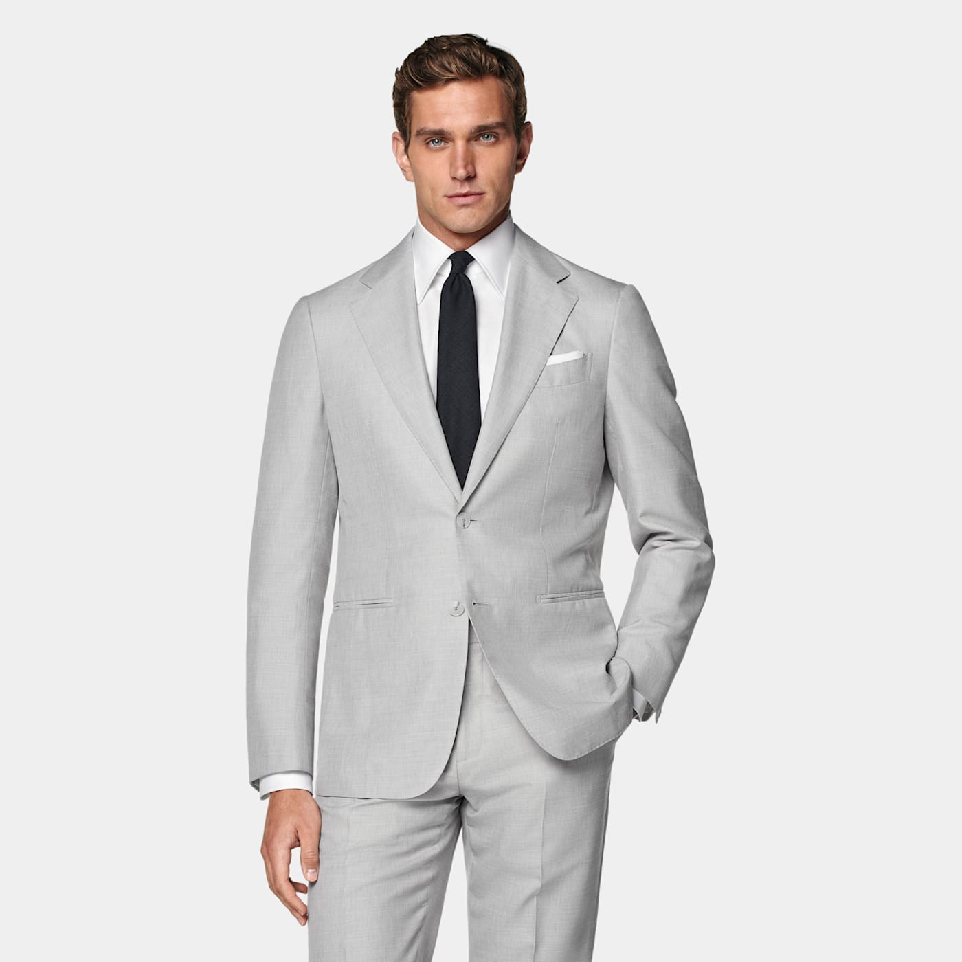 Suitsupply Costume Havana Coupe Tailored Gris Clair