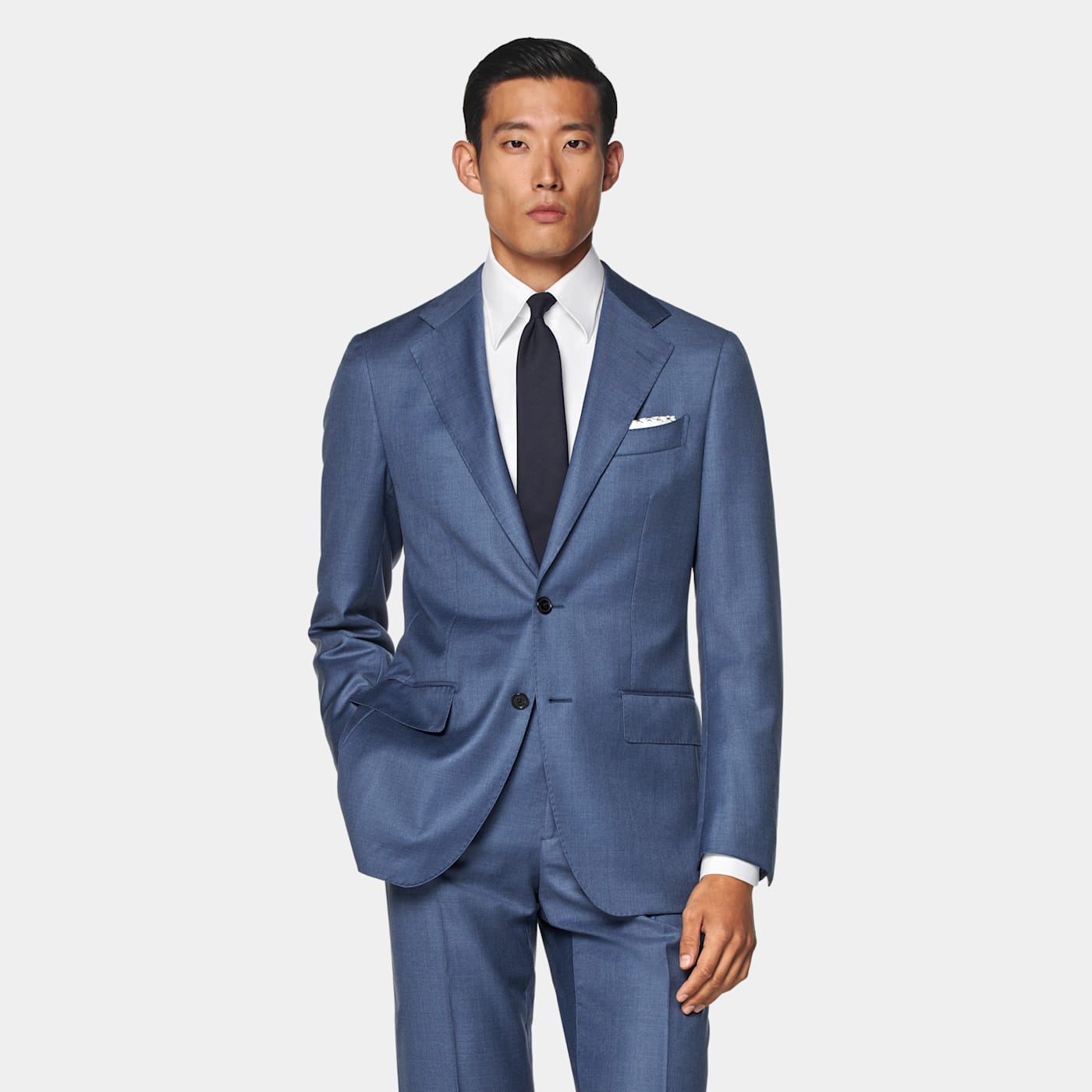Suitsupply Mid Blue Tailored Fit Havana Suit