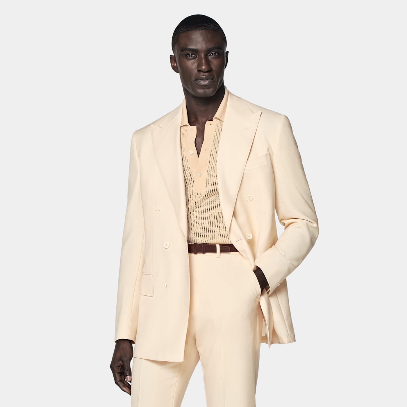 Suitsupply Light Yellow Tailored Fit Milano Suit
